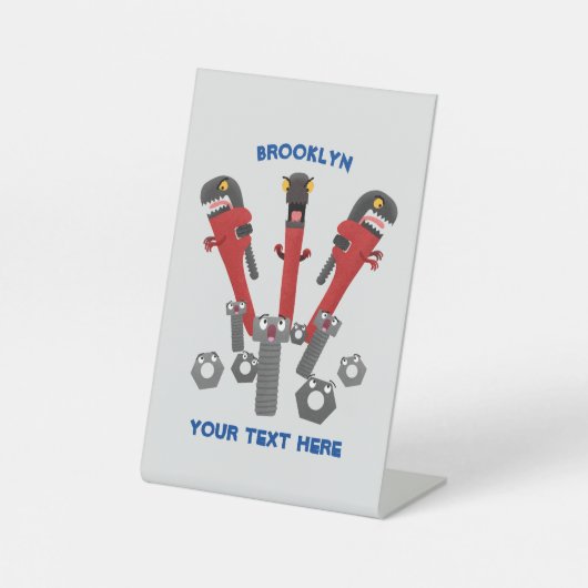 Monster-Tools für Spaß Cartoon Sockelschild (Vorderseite)