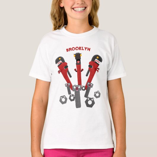 Monster-Tools für Spaß Cartoon T-Shirt (Vorderseite)