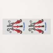 Monster-Tools für Spaß Cartoon Yogamatte (Rückseite (Horizontal))