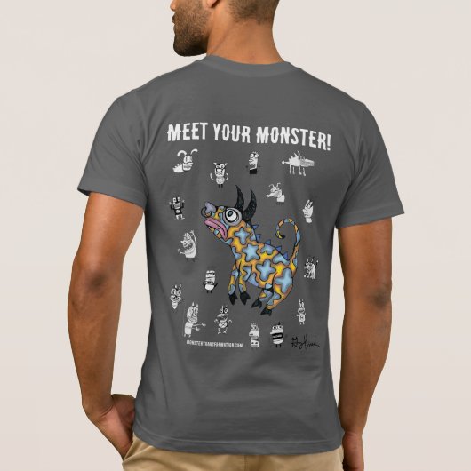 Monster Transformation Start T - Shirt Mens (Rückseite)