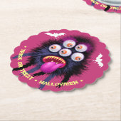 Monster Trick oder Treten Halloween-Party Unterset Untersetzer (angewinkelt)