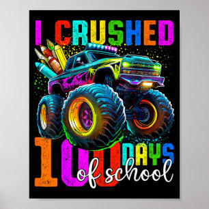 Monster Truck 100. Schultag Jungen 100 Tage Poster