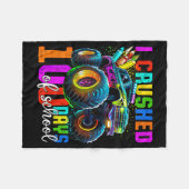 Monster Truck 100th Day Of School Boys 100 Days Of Fleecedecke (Vorderseite (Horizontal))