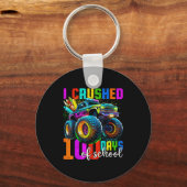 Monster Truck 100th Day Of School Boys 100 Days Of Schlüsselanhänger (Vorderseite)