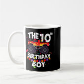 Monster Truck 10th Birthday Boy Funny 10 Years Old Kaffeetasse (Links)