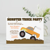 MONSTER TRUCK 12x18 Geburtstagseinladungen Einladung (Stehend Vorderseite)