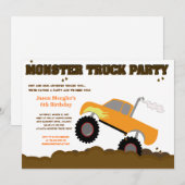 MONSTER TRUCK 12x18 Geburtstagseinladungen Einladung (Vorne/Hinten)