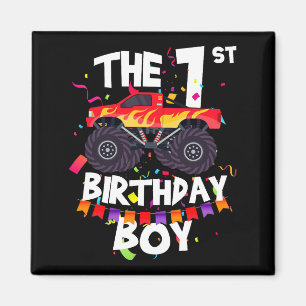 Monster Truck 1. Geburtstag Junge Lustig 1 Jahre A Magnet