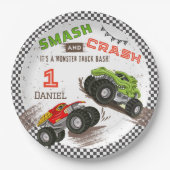 Monster Truck 1. Geburtstag Party Pappteller (Vorderseite)