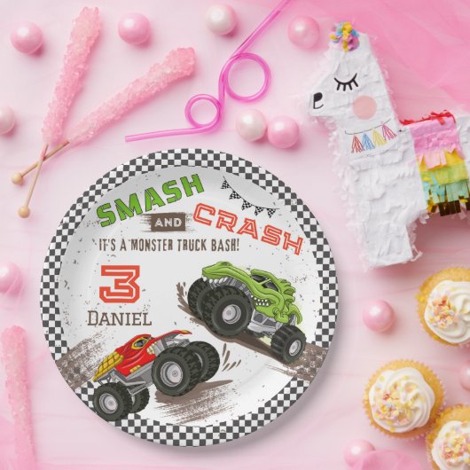 Monster Truck 3. Geburtstag Party Pappteller (Party)