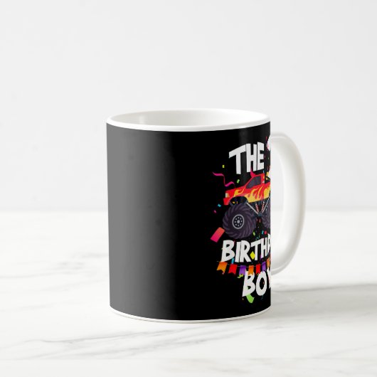 Monster Truck 3rd Birthday Boy Funny 3 Years Old B Kaffeetasse (VorderseiteRechts)