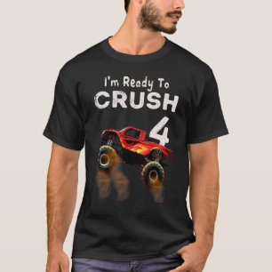 Monster Truck 4. Geburtstag Jungen bin ich bereit T-Shirt