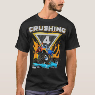 Monster Truck 4. Geburtstags-LKW-Geburtstagsartike T-Shirt