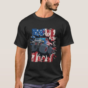 Monster Truck 4. Juli-Shirt Jungen Amerikanische F T-Shirt