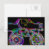 MONSTER TRUCK 4X4 POSTKARTE (Vorne/Hinten)