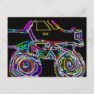 MONSTER TRUCK 4X4 POSTKARTE