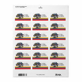 Monster Truck 6. Geburtstag Adressaufkleber (Vorne)