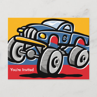 Monster Truck 6. Geburtstag Postkarte Einladungen