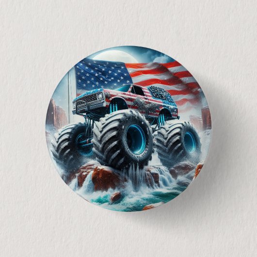 MONSTER TRUCK ABZEICHEN BUTTON (Vorderseite)