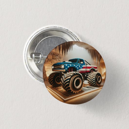 MONSTER TRUCK ABZEICHEN BUTTON (Vorne & Hinten)