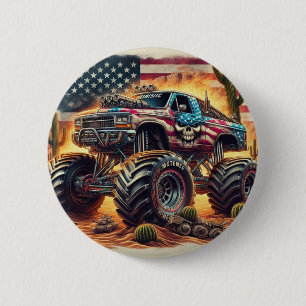 MONSTER TRUCK ABZEICHEN BUTTON