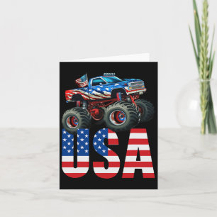 Monster Truck American Flag 4. Juli USA Racing Karte