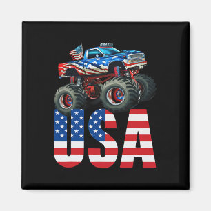 Monster Truck American Flag 4. Juli USA Racing Magnet