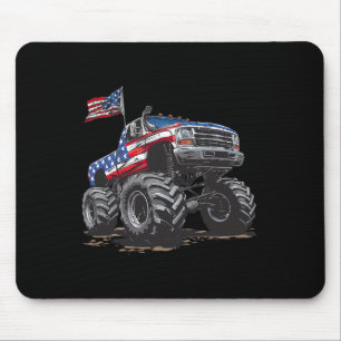 Monster Truck American Flag Kleinkind Boys 4th of Mousepad