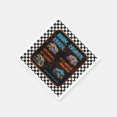 Monster Truck Bash Boy 10th Birthday Party Serviette (Ecke)