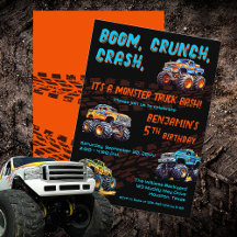 Monster Truck Bash Boy 5. Geburtstagsparty
