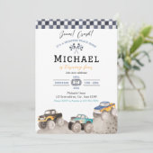 Monster Truck Bash - Explosions-Crash Einladung (Stehend Vorderseite)