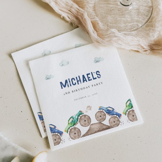 Monster Truck Bash Geburtstag Serviette