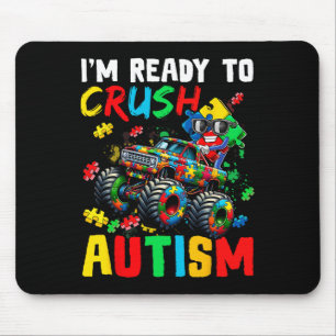 Monster-Truck bereit, Austim-Shirt Autismus A zu z Mousepad