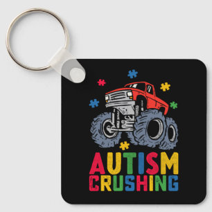 Monster-Truck-Bewusstsein für Autismus zermalmende Schlüsselanhänger