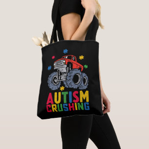 Monster-Truck-Bewusstsein für Autismus zermalmende Tasche