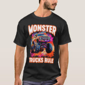 Monster Truck Big Retro Race Vater Trucker Lover T T-Shirt (Vorderseite)