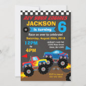 Monster Truck Birthday Bash Einladung (Vorderseite)