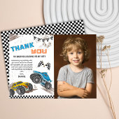 Monster truck birthday bash kids cool fun modern dankeskarte