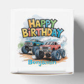 Monster Truck Birthday Bash Wasserfarbe Kunst Geschenkschachtel (Oben)