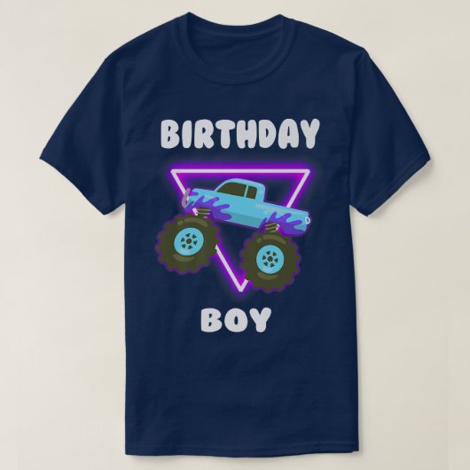 Monster Truck Birthday Boy T-Shirt (Design vorne)