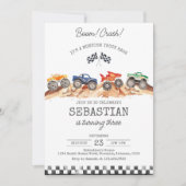 Monster Truck Birthday Einladung (Vorderseite)