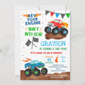 Monster Truck Birthday Einladungen für Junge  (Vorderseite)