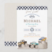 Monster Truck Birthday Invitation Einladung (Vorne/Hinten)