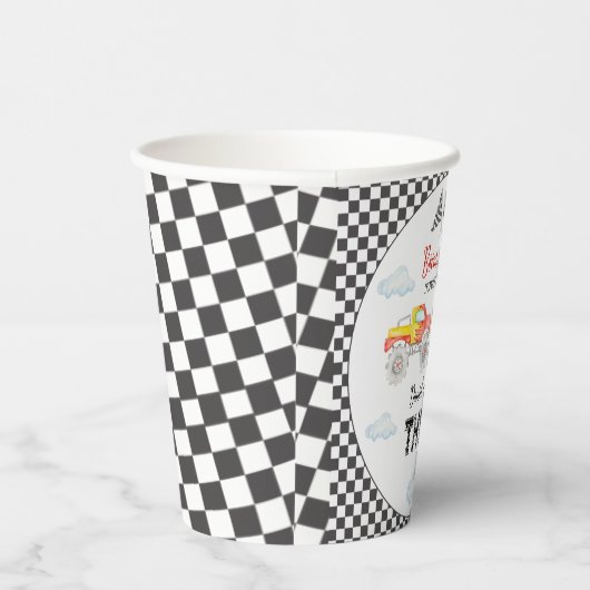 Monster Truck Birthday Pappbecher (Rechts)