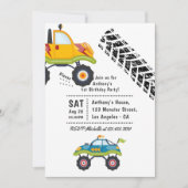 Monster Truck Birthday Party Einladung (Vorderseite)