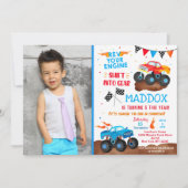 Monster Truck Birthday Party Einladungen Foto (Vorderseite)