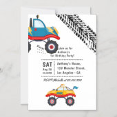 Monster Truck Birthday Party Magneteinladung (Vorderseite)