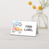 Monster Truck Birthday Zelt Platzkarte (Vorderseite)