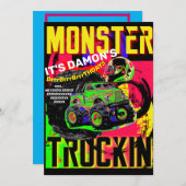 MONSTER TRUCK BIRTHTAG Einladung (Vorne/Hinten)