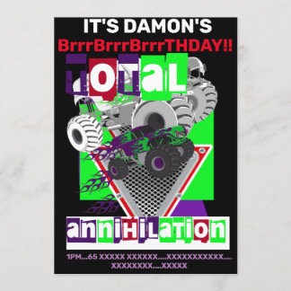 MONSTER TRUCK BIRTHTAG Einladung